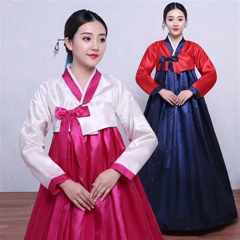 Female Traditional Hanbok Korean Dress Lady Palace Korea Wedding Dance