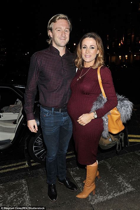 Pregnant Natalie Pinkham Looks Chic In A Figure Hugging Red Dress At