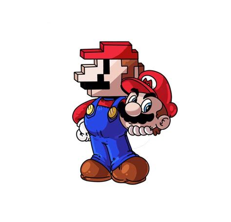 Mario Unmasked - Pixel Mario, Super Mario World | Super mario world, Mario characters, Game art