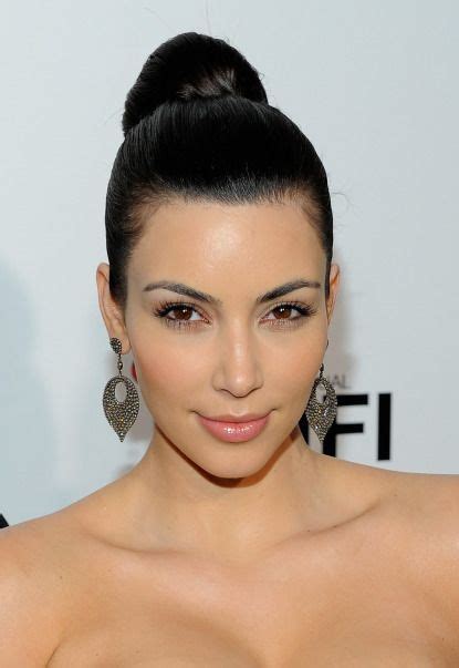 Two Kardashians Show Hollywood How The High Bun Is Done Kim