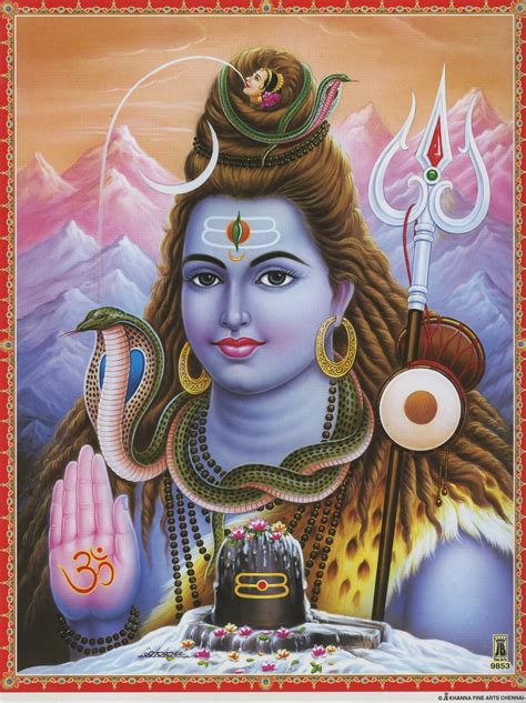 Shiva Art Shiva Vintage Style Indian Hindu Devotional Etsy