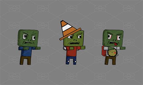 2d Game Zombie Characters Gamedev Market
