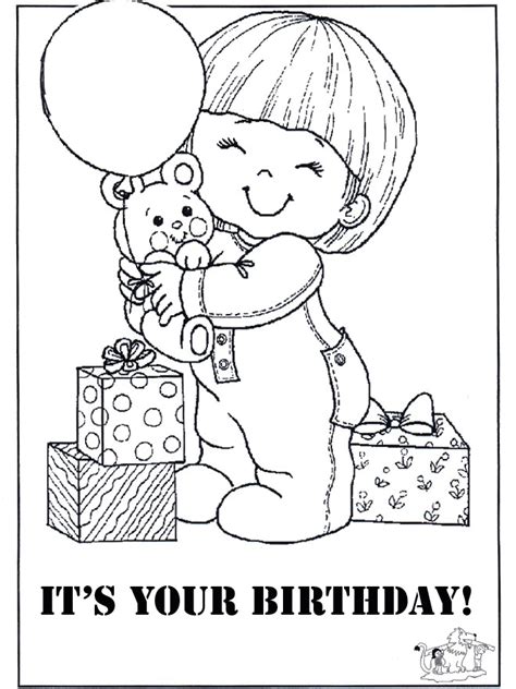 Birthday Cards Printable Coloring