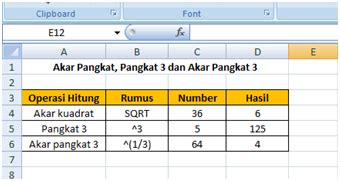 Tips Membuat Tabel Pangkat Dengan Rumus Excel Latihan Ms Office Riset