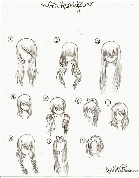 Anime Girl Hair Anime Drawings For Beginners Manga Hair Anime Drawings