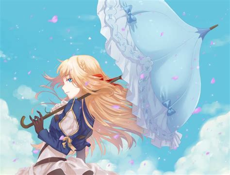 Violet Evergarden Violet Evergarden Parasol 傘をさす Pixiv アニメの女の子の