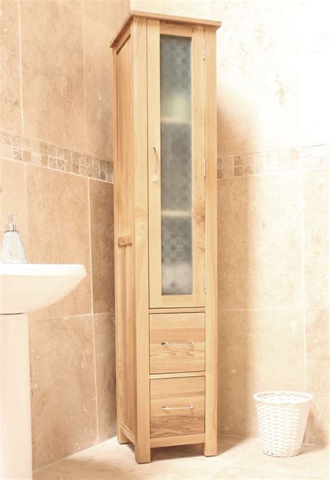 Tall Oak Bathroom Cabinet Rispa