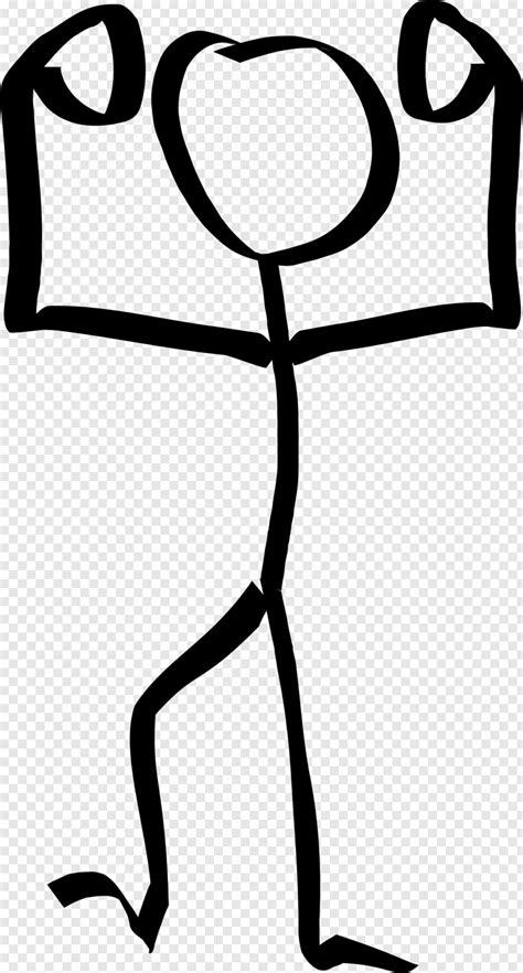 Bicep Stick Man Stick Figure Flex Design Silhouette Man Man
