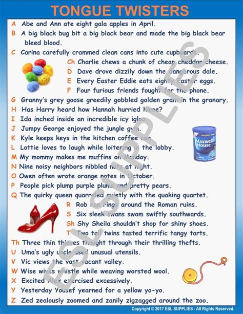 Have Fun With These Tongue Twisters For English Language Learners For