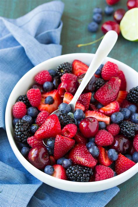 Best Berry Fruit Salad With Easy Honey Lime Dressing