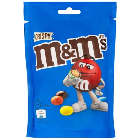 Mandms Crispy Pouch 107g Confectionery Chocolate Bags Bandm