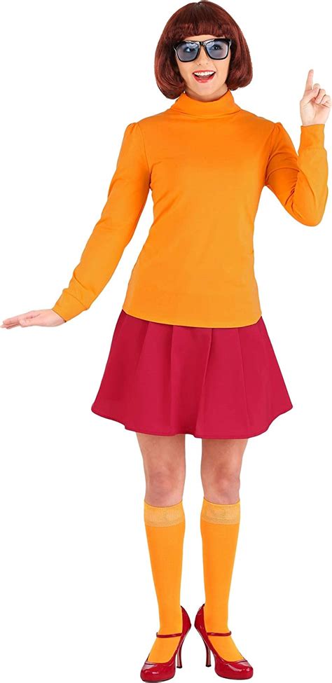 Womens Classic Scooby Doo Velma Fancy Dress Costume X Large Amazonfr