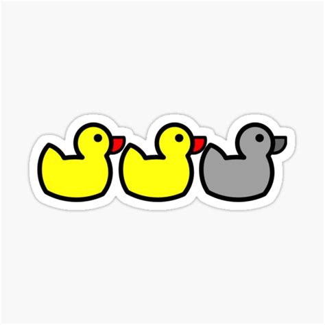 Duck Duck Gray Duck Sticker For Sale By Emilywerfel Redbubble