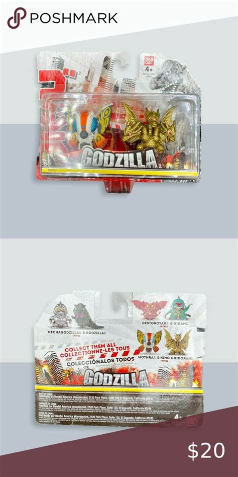 Godzilla Chibi King Ghidorah And Mothra Mini Figure 2 Pack