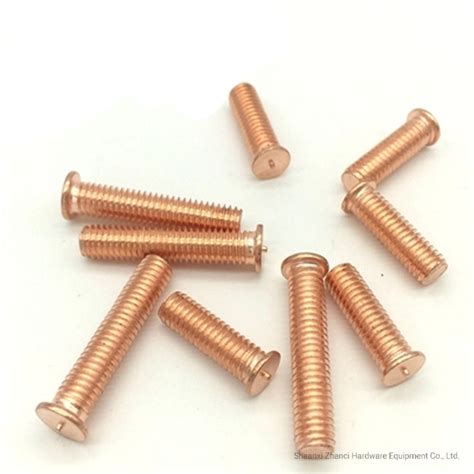 M3 M4 M5 M6 M8 Carbon Steel Copper Plating Welding Studscrew China