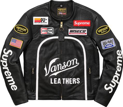 Supreme Vanson Leather Star Jacket Bike Jacket Vanson Men S Leather Jacket