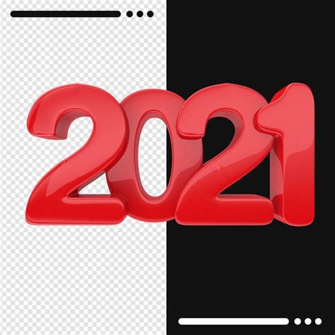 Premium Psd 2021 Happy New Year In 3d Rendering