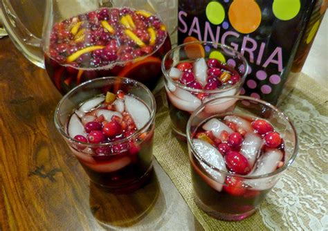 A Squared Holiday Sangria With Beso Del Sol