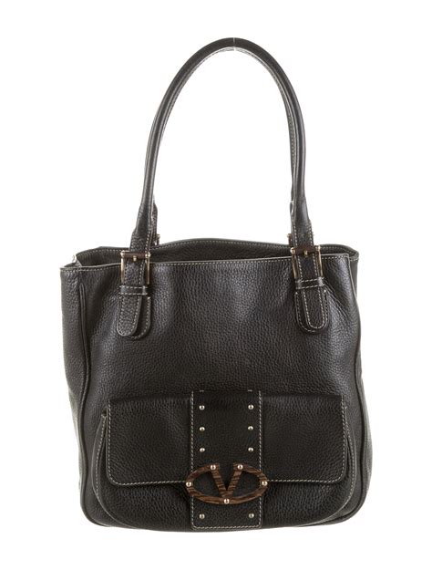 Valentino Leather Shoulder Bag Handbags Val163924 The Realreal