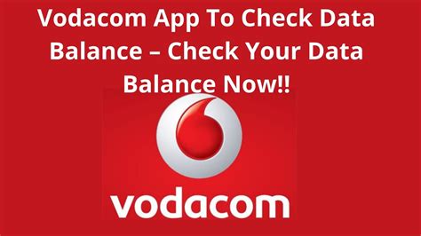 Vodacom App To Check Data Balance 2023 Check Your Data Balance Now