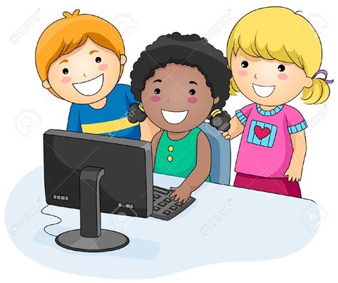 Kids At Computer Clipart Collection Cliparts World 2019