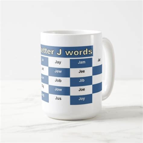 Three Letter J Words For Crosswords Or Word Games Coffee Mug Zazzle