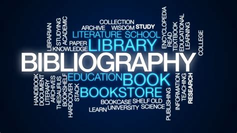 Bibliography Animated Word Cloud Text Design Animation Stock Footage