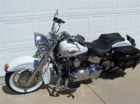 2012 Harley Davidson Flstc Heritage Softail Classic White Hot Pearl