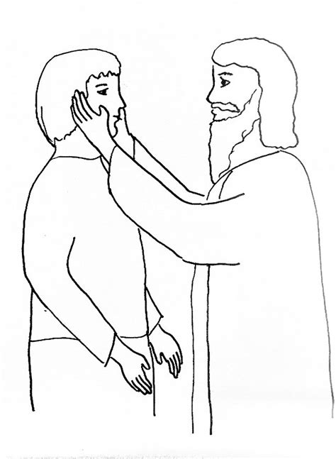 Jesus Heals The Blind Man Coloring Page Coloring Pages The Best
