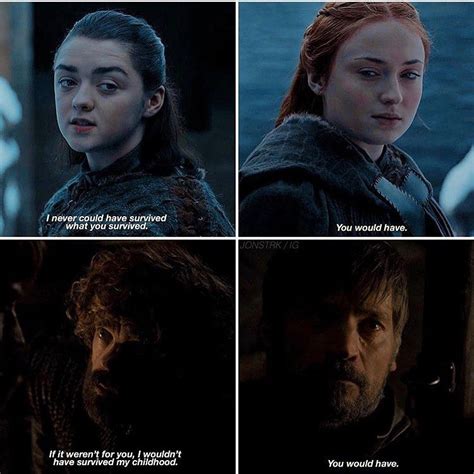 Game Of Thrones On Instagram “sibling Parallels 🐺⚔️🦁 Credit Jonstrk