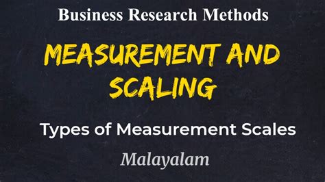Measurement And Scaling Types Of Measurement Scales Business