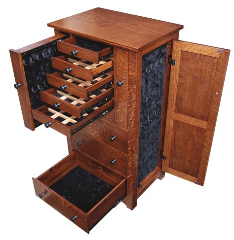 Deluxe Flush Mission Jewelry Armoire - Solid Wood