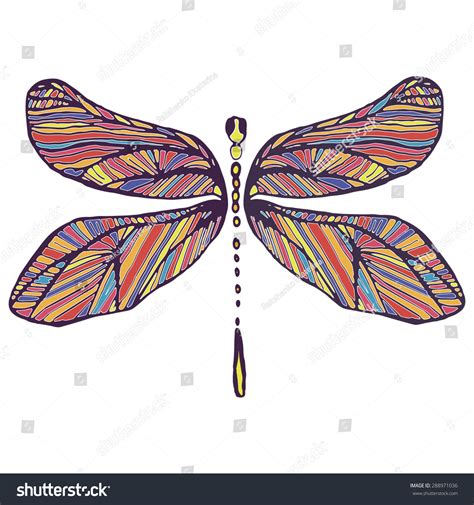 Vector With Abstract Ornamental Dragonfly 288971036 Shutterstock