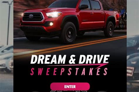 Autonation Dream And Drive Sweepstakes Win A 2022 Toyota Tacoma Truck