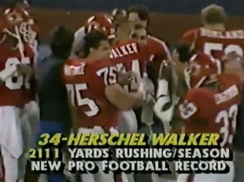 Herschel Walker Breaks Pro Football Single Season Rushing ...