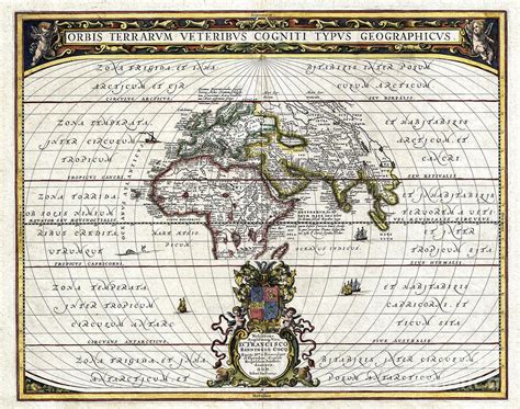 Map Of The Ancient World 1650 Drawing By Pablo Romero