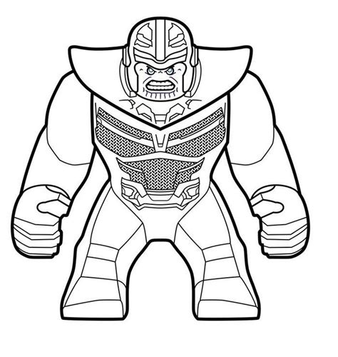 Search through 52378 colorings, dot to dots, tutorials and silhouettes. Lego Marvel Coloring Pages Thanos in 2020 | Lego coloring ...