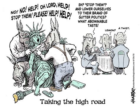 Political Cartoons Congress In Action Taking The High Road