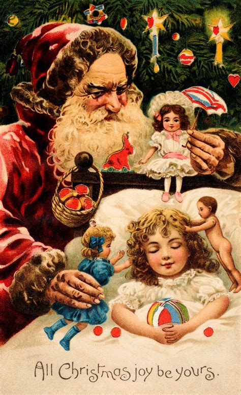 Vintage Everyday 10 Vintage Sinister Santa Christmas Cards From The Late 19th And Early 20th