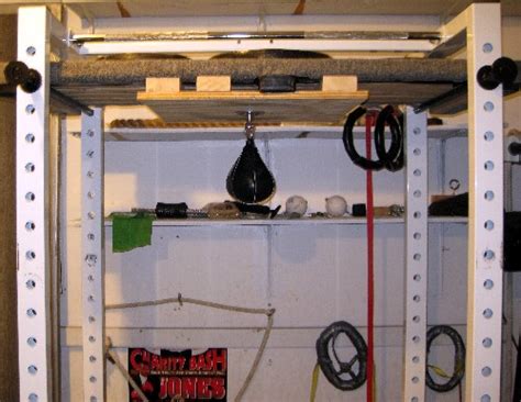 I had left over wood laying around the house. Inexpensive Speed Bag Platform - RossTraining.com