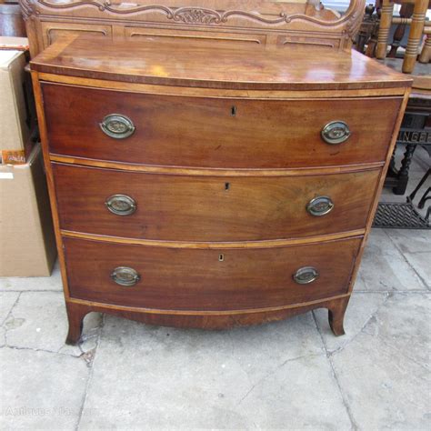 Antique Mahogany Bow Front Chest Of Drawers Antiques Atlas