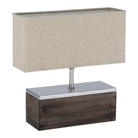 Wooden Rectangle Table Lamp Complete Brandalley