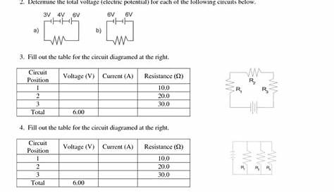 Electric Circuits Worksheet Answer Key — db-excel.com