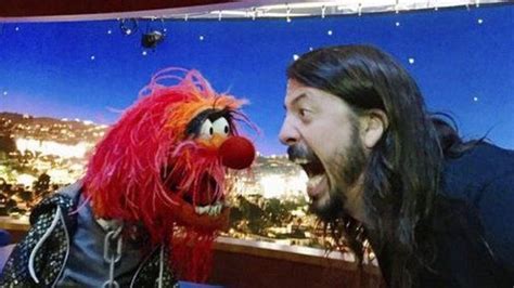 Dave Grohl Has A Drum Off With Animal From The Muppets Bbc Newsbeat