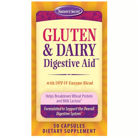 Natures Secret Gluten And Dairy Digestive Aid Capsules Shop Digestion