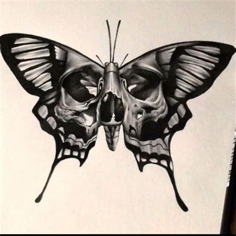 Pin By Schmetterling On Tattoos Skull Butterfly Tattoo Chest Tattoo