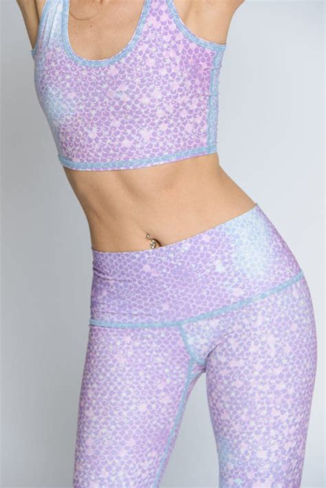 Mermaid Fairyqueen Lavender Hot Pant By Teeki Womens Yoga Leggings Bottoms Teeki Boutique