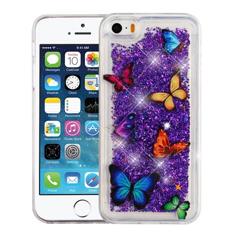 Iphone Se Case By Insten Luxury Quicksand Glitter Liquid