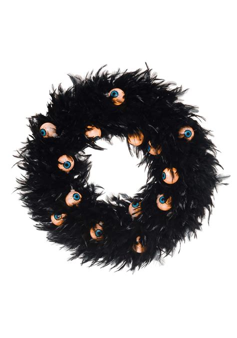 Light Up Spooky Eyes Door Wreath