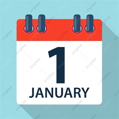 January Calendar Vector Art Png 1 January Calendar Icon Business
